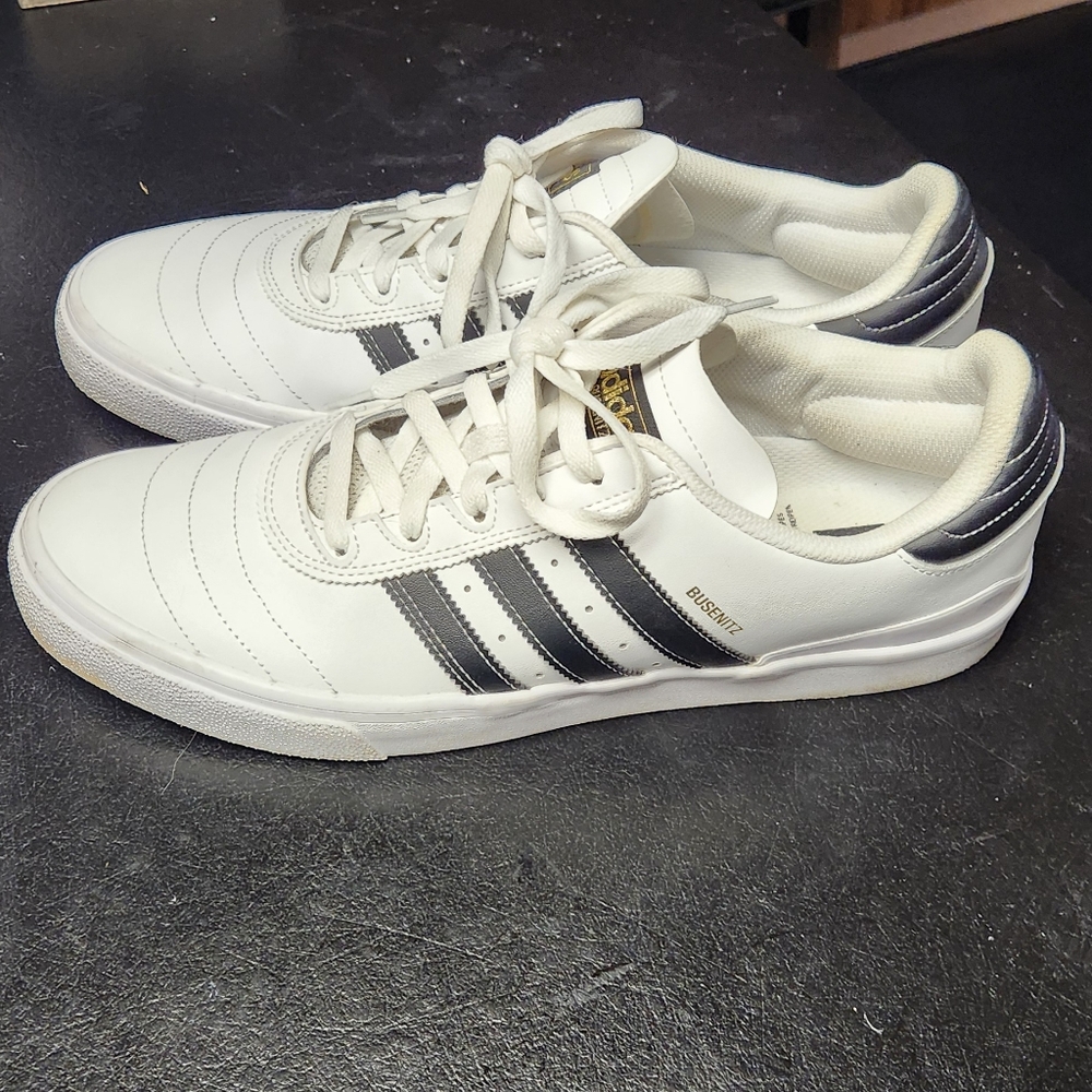 Adidas Busenitz Vulc 2, White/Black, Size 13
